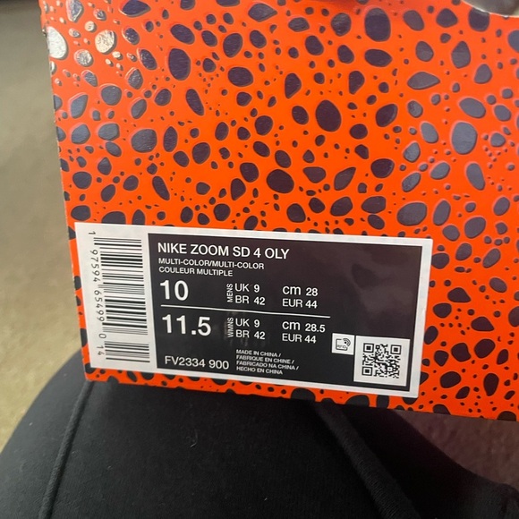 ‼️NWT‼️M10 | W 11.5 ✅NIKE ZOOM SD4 ELECTRIC PACK🧡 | 🆕 | BOX AND SLING BAG💜 - Picture 3 of 4